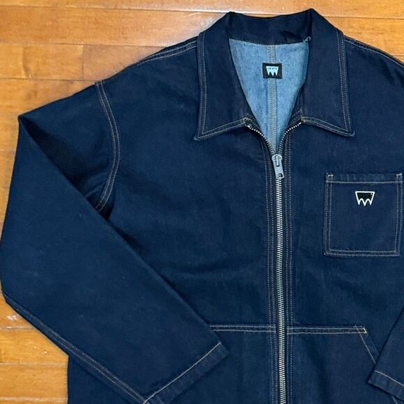 Levi's Skateboard Denim Garage Jacket Mens XL Work Chore NWT Dark Wash Jean Coat - Picture 5 of 10